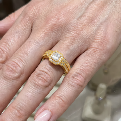 Luxury Pavé Setting Ring | Gold