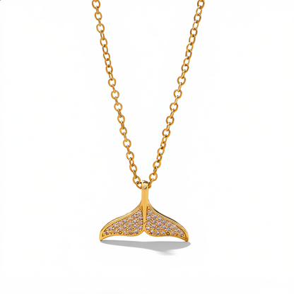 Elegant Mermaid Tail Necklace | Gold
