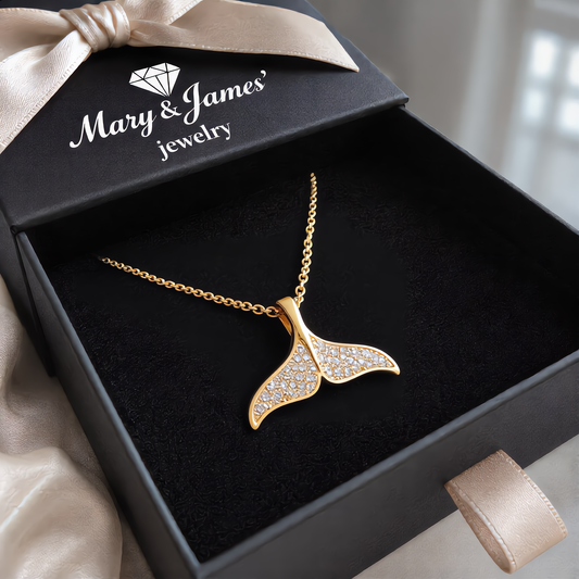 Elegant Mermaid Tail Necklace | Gold