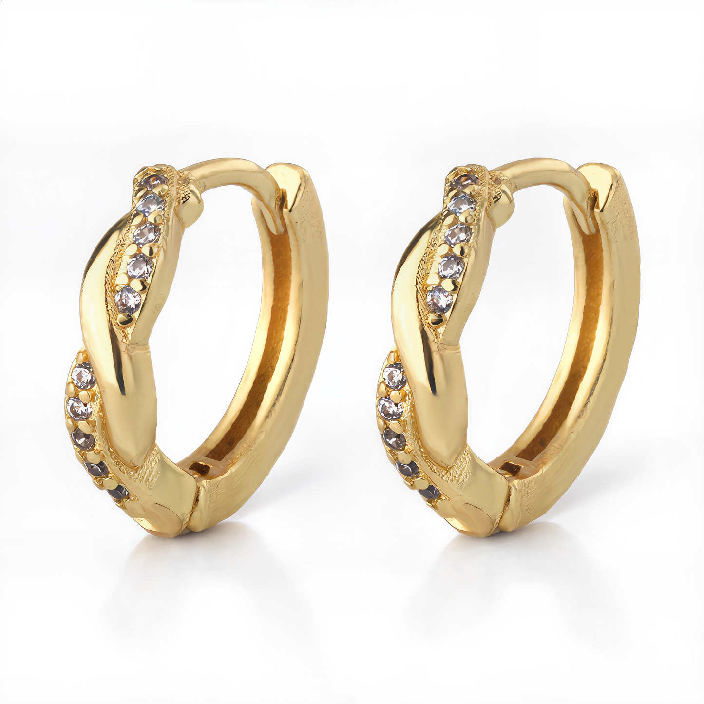 Luxury Infinity Twist Hoop Earrings | Gold