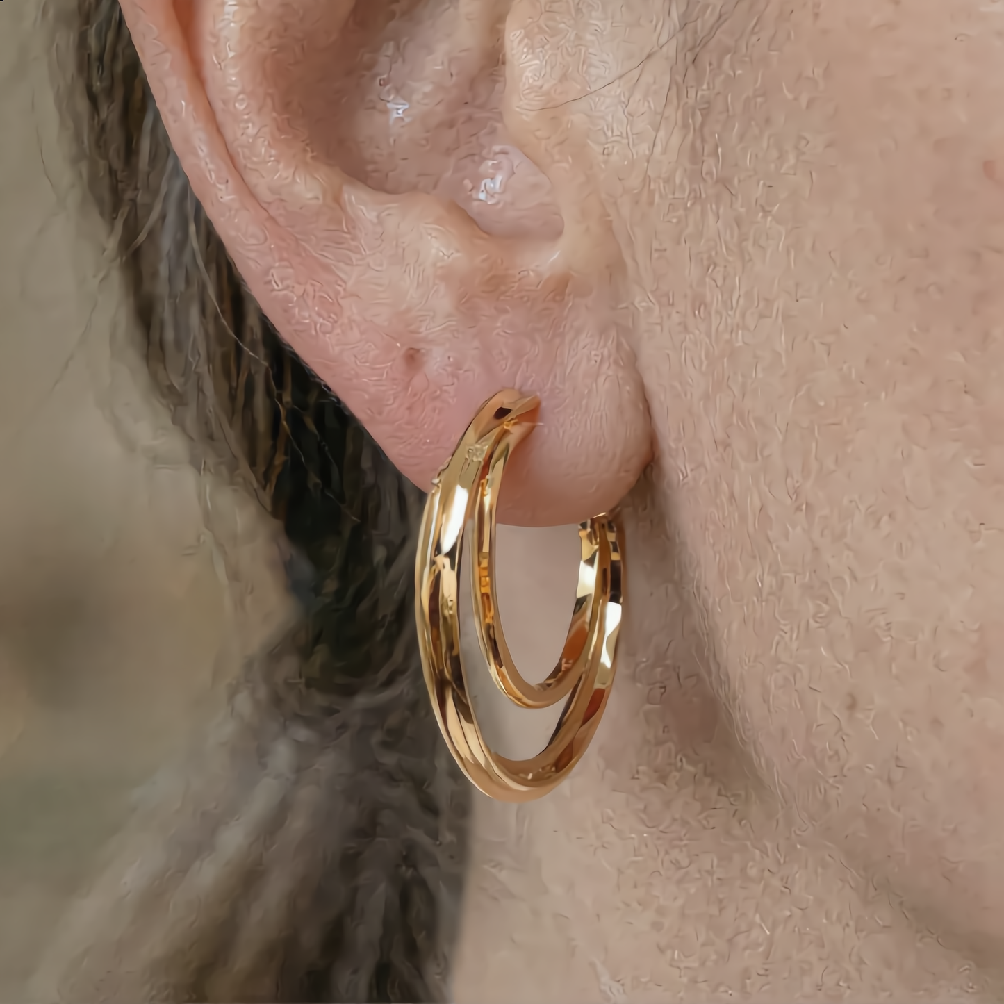 Elegant Double Hoop Earrings | Gold