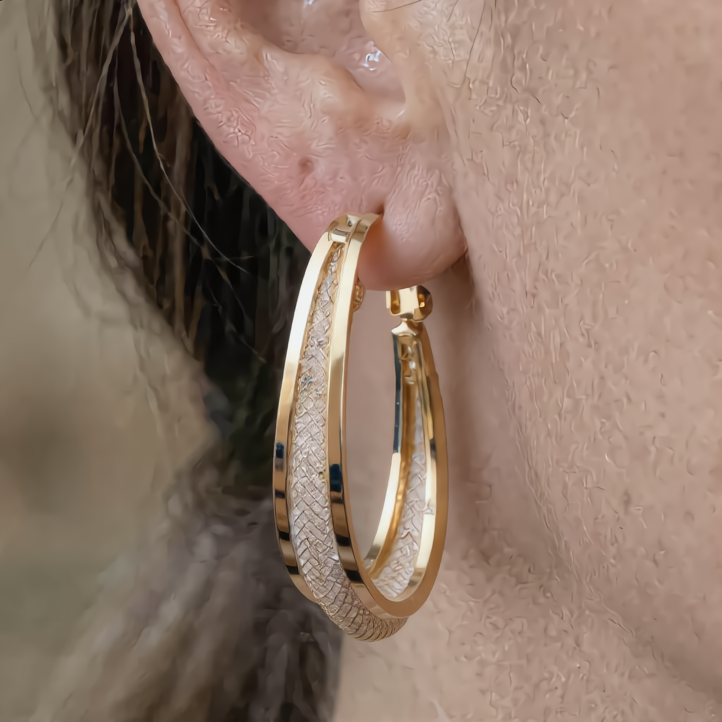 Luxury Oval Earrings | Gold