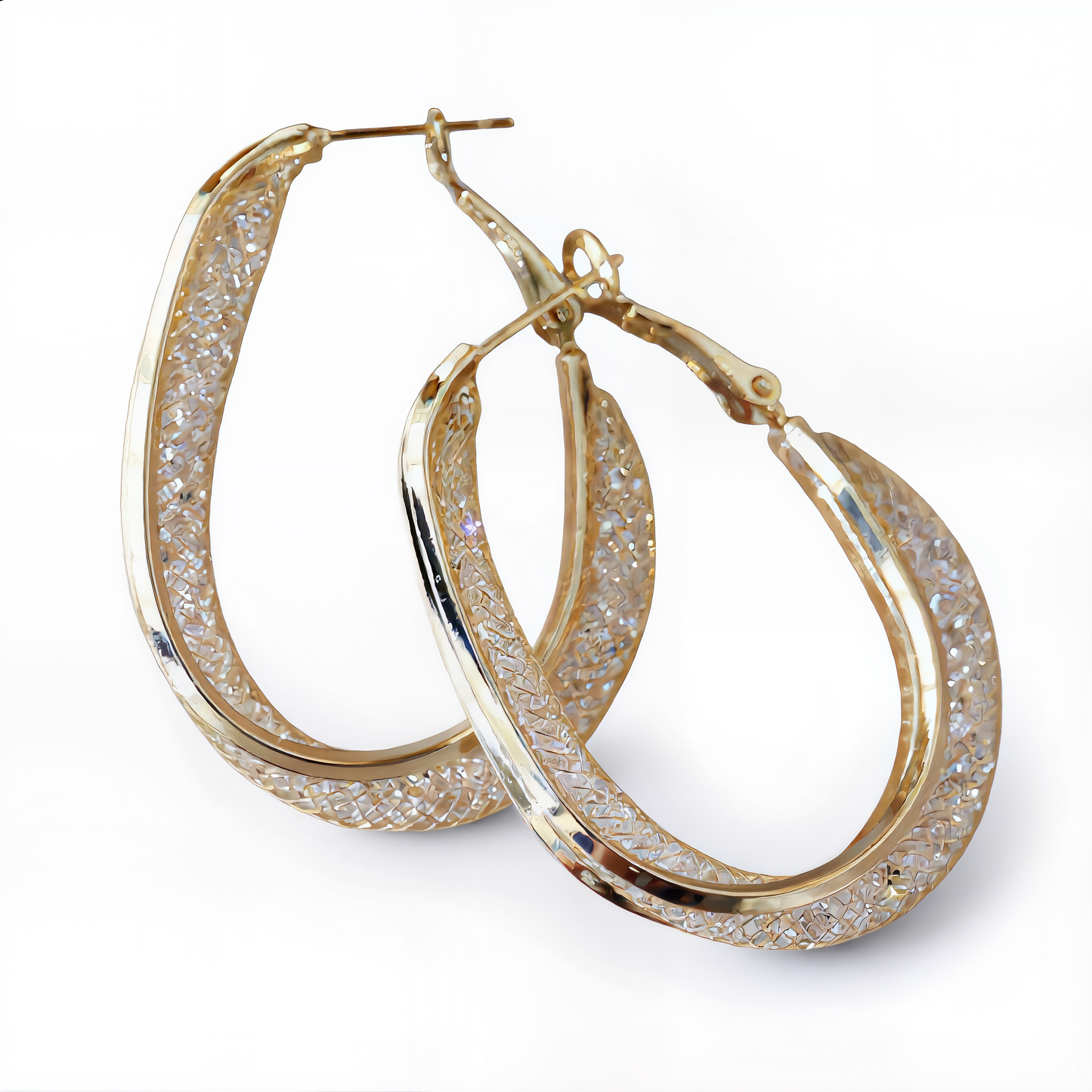 Luxury Oval Earrings | Gold