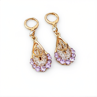 Luxury Teardrop Filigree Earrings | Gold