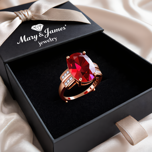 Ruby Radiance Statement Ring | Rose Gold