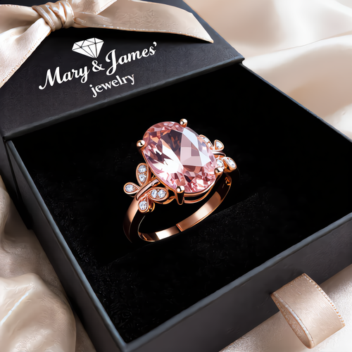 Blush Blossom Crystal Ring | Rose Gold