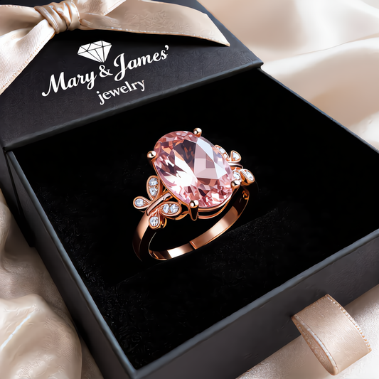 Blush Blossom Crystal Ring | Rose Gold