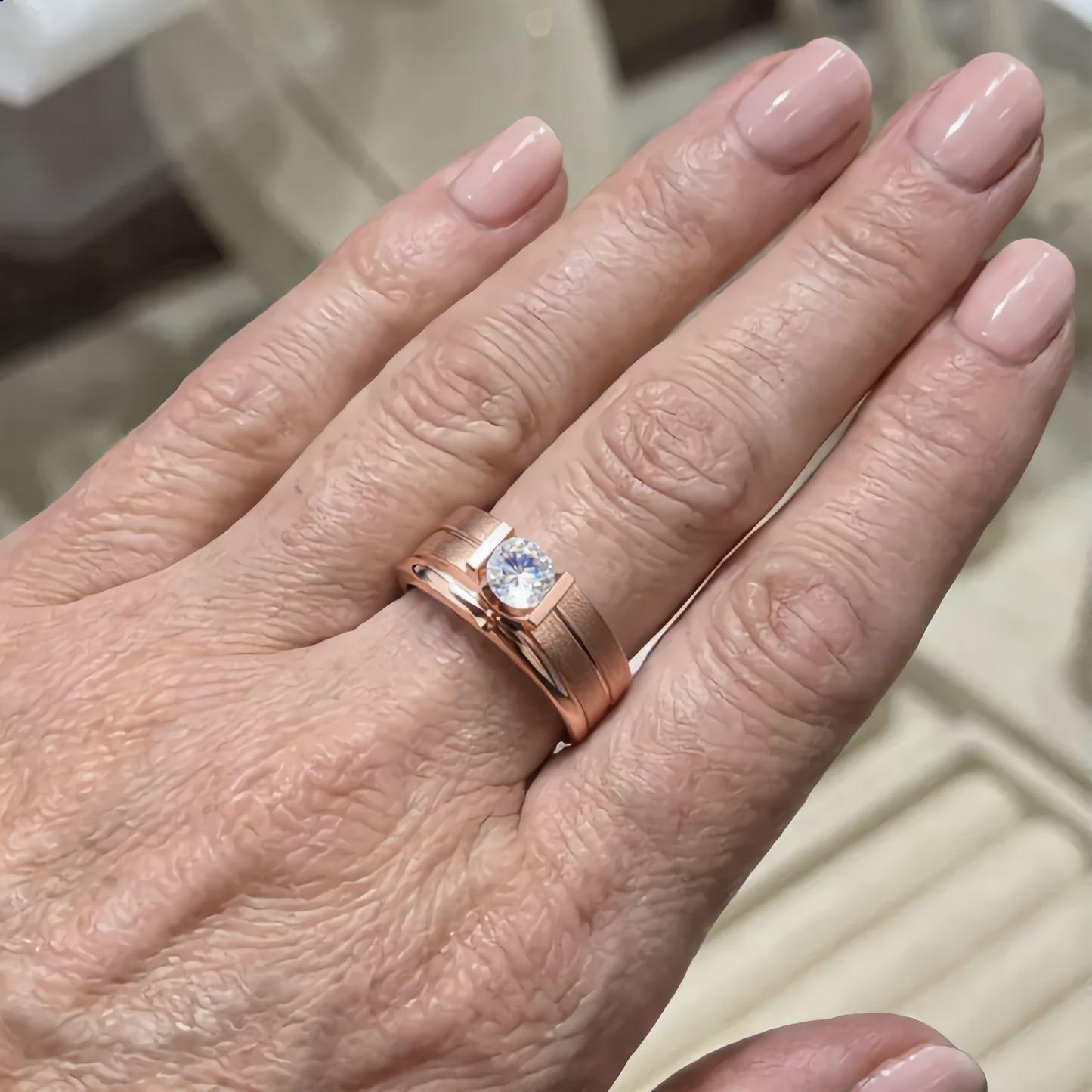 Classic Crystal Solitaire Ring | Rose Gold