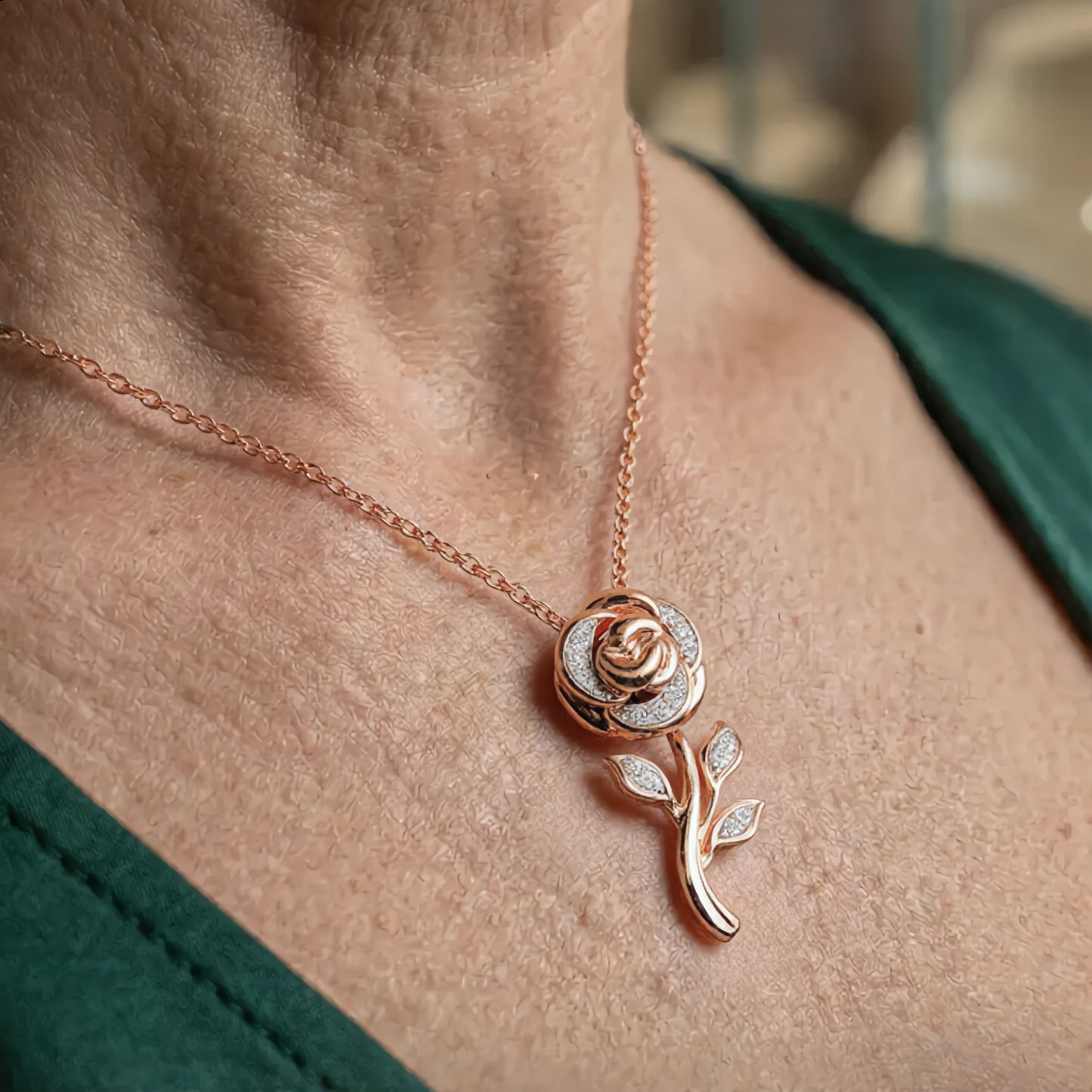 Rose Bloom Jewelry Set | Rose Gold