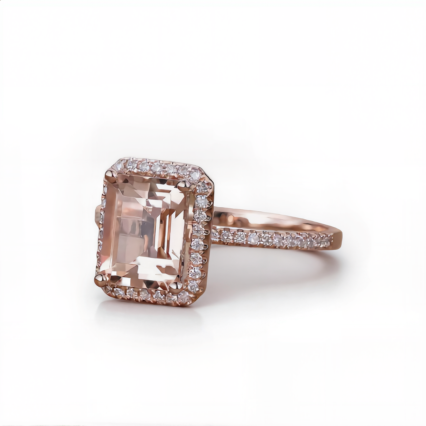Soft Blush Statement Ring | Rose Gold