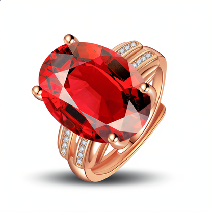 Ruby Radiance Statement Ring | Rose Gold