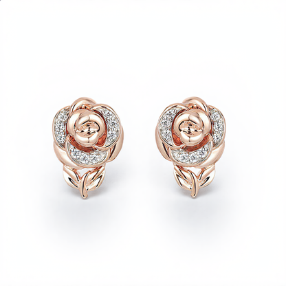 Rose Bloom Jewelry Set | Rose Gold