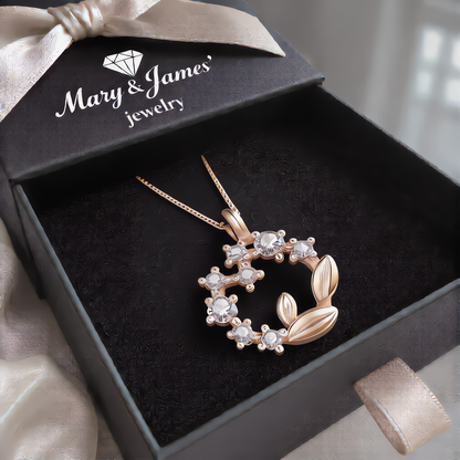 Lucky Blossom Wreath Necklace | Rose Gold