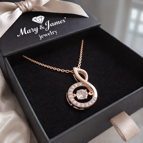 Harmony Crystal Necklace | Rose Gold