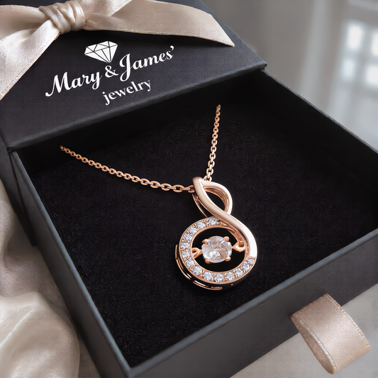 Harmony Crystal Necklace | Rose Gold