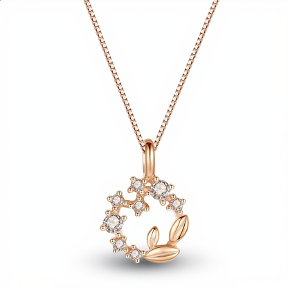 Lucky Blossom Wreath Necklace | Rose Gold