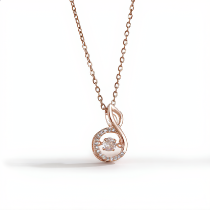 Harmony Crystal Necklace | Rose Gold