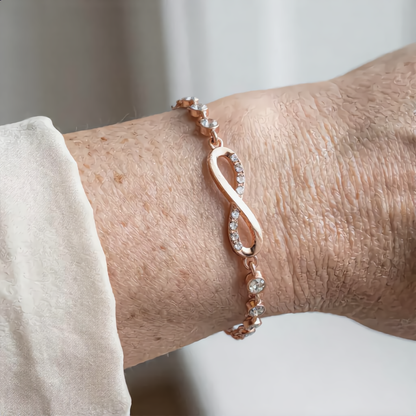 Infinity Crystal Bracelet | Rose Gold
