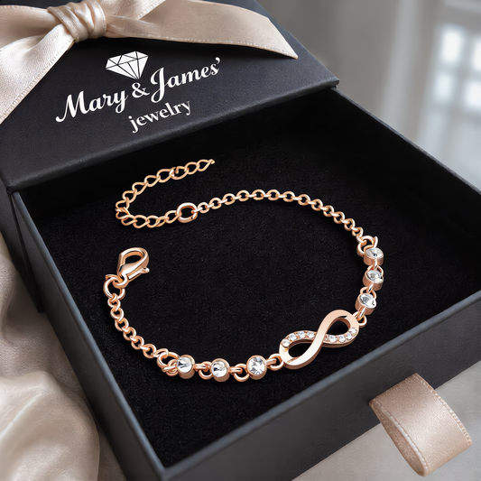Infinity Crystal Bracelet | Rose Gold
