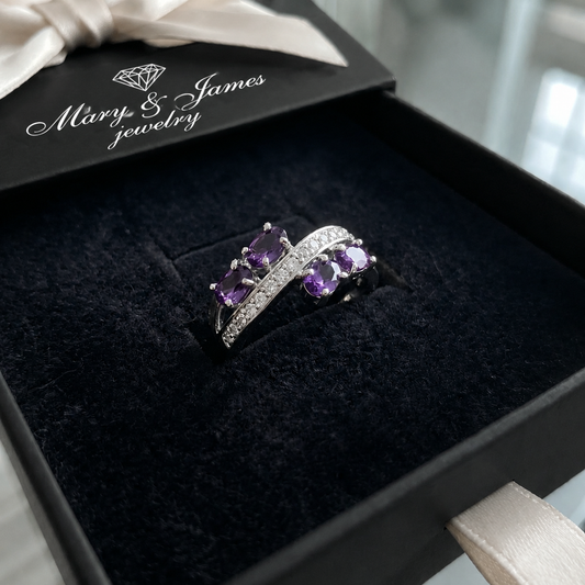 Lavender Flow Ring | White Gold