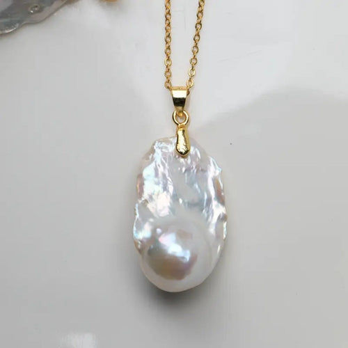 White Stone Gold Necklace