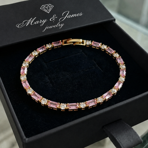 Peony Spark Tennis Bracelet | Gold