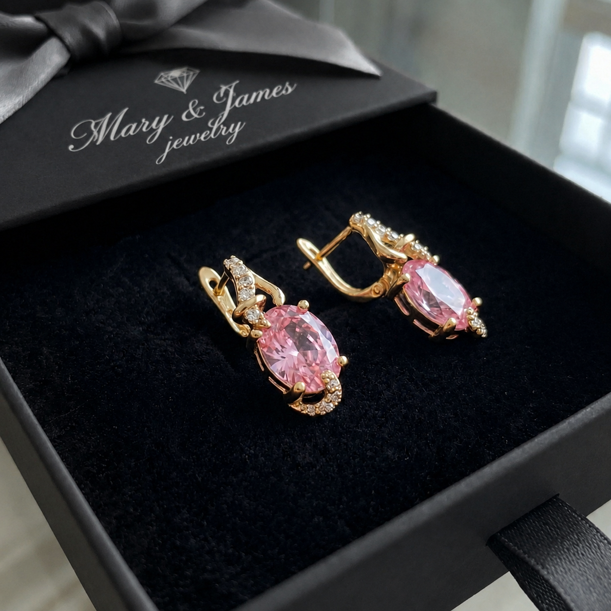 Rose Dawn Drop Earrings | Gold
