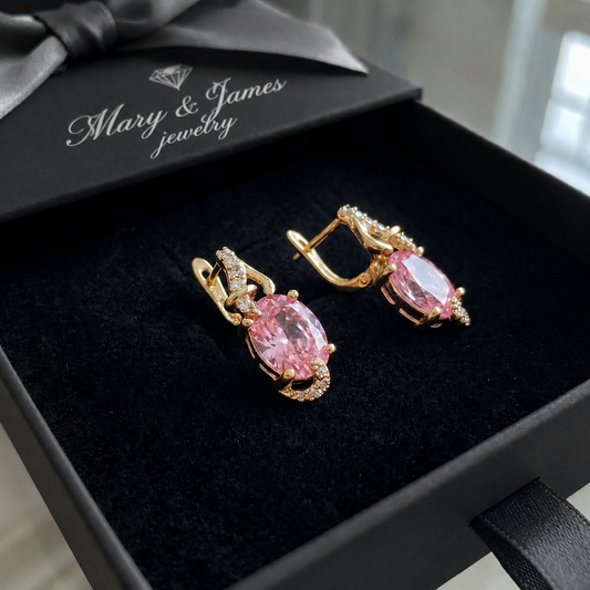 Rose Dawn Drop Earrings | Gold
