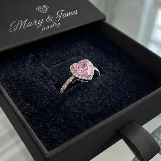 Rosekiss Heart Ring | White Gold